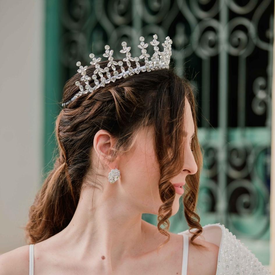 Diadème Royal en Cristaux - Accessoire Mariée Élégant