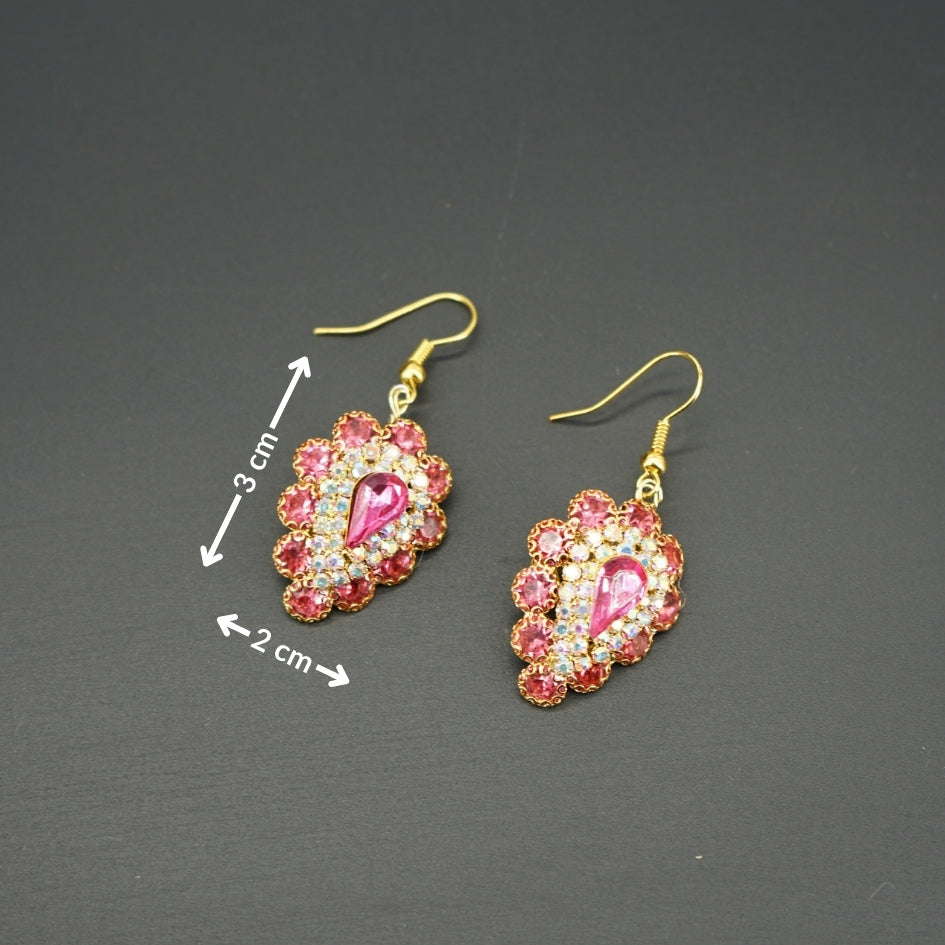 Boucles d’oreilles mariage fleurs scintillantes