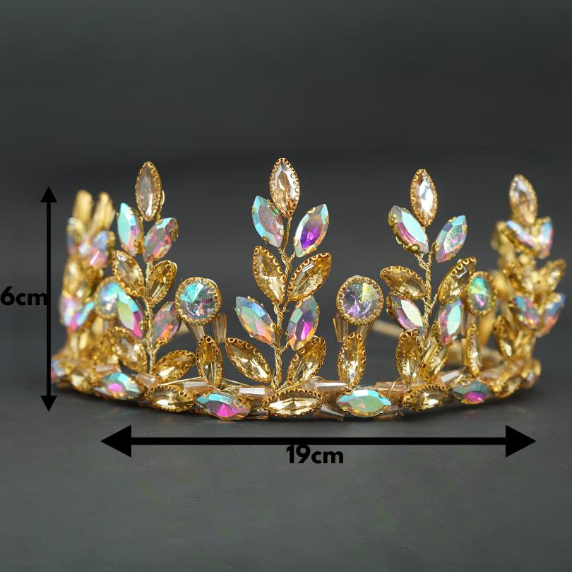 Diadème de mariée floral, feuille d’or vigne de cheveux de mariée, casque de mariée en or, couronne de mariée en perles, diadème de mariage floral, couronne de mariage florale